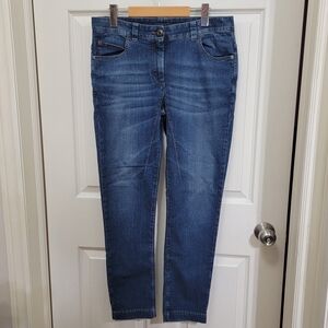 Brunello Cucinelli Pants. Slim Blue Denim Skinny Jeans. Made In Italy